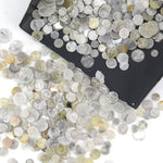 round natural diamond slices in mixed colors with uncut rough surfaces for jewelry designs