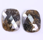 5.05 Ct Black Yellow Colored Diamond Use For Jewerly Oval Cut Diamond Pair Salt And Pepper Diamond Unique Diamond