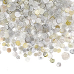 round natural diamond slices in mixed colors with uncut rough surfaces for jewelry designs