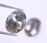 2.03 Ct Grey Colored Diamond Pair Oval Cut Diamond Pair Use For Jewerly Salt And Pepper Diamond
