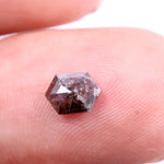 0.60 Ct hexagon diamond, natural fancy color loose rustic diamond for custom jewelry