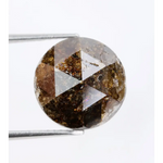8.03Ct Natural Brownish-Black Colored Polised Diamond Round Brilliant Cut Diamond For Custom Fine Jewelry