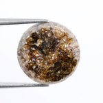 8.03Ct Natural Brownish-Black Colored Polised Diamond Round Brilliant Cut Diamond For Custom Fine Jewelry