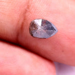 1.11 Ct natural pear cut grey diamond, natural diamond, natural raw diamond ring, pear natural diamond ring.