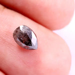 1.11 Ct natural pear cut grey diamond, natural diamond, natural raw diamond ring, pear natural diamond ring.