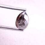 1.11 Ct natural pear cut grey diamond, natural diamond, natural raw diamond ring, pear natural diamond ring.