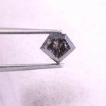 0.72 Ct shield cut natural black diamond antique loose fancy shape diamond for ring and fine jewelry
