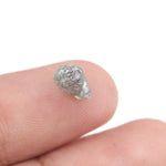 1 carat uncut grey diamond for a custom engagement ring setting