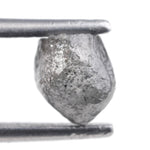 1.26 carat grey raw diamond for a custom promise ring setting