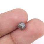 0.96 carat grey uncut diamond for a nature-inspired leaf ring setting