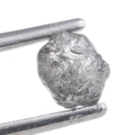 natural grey uncut diamond for a custom bridal ring setting