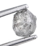 natural grey uncut diamond for a custom bridal ring setting