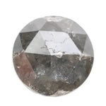 natural round cut diamond ring and natural light black brown diamond