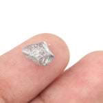grey unpolished diamond for a custom solitaire ring setting