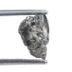 1.38 carat natural grey diamond in its rough, unpolished form for a solid gold ring