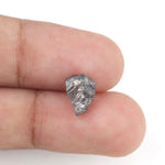 1.38 carat natural grey diamond in its rough, unpolished form for a solid gold ring