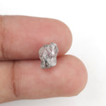 1.78 carat unpolished grey diamond with a natural rough surface for a real gold ring