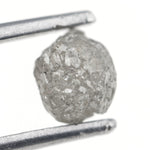 grey raw diamond for floral engagement ring setting