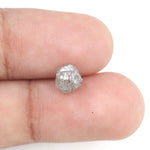 grey raw diamond for floral engagement ring setting