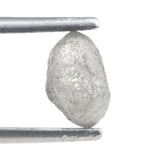 0.91 carat grey raw diamond stone for leaf engagement ring setting