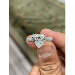Modern 1.78 Ct  Unique Heart Cut Diamond Solitre Diamond Ring Lab Grown Diamond White Gold Plated Diamond  Use For Women Ring