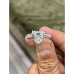 Modern 1.78 Ct  Unique Heart Cut Diamond Solitre Diamond Ring Lab Grown Diamond White Gold Plated Diamond  Use For Women Ring
