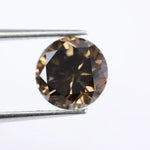 2.05 Ct Brown Round Cut Lab Grown Diamond loose premium quality stone for custom jewelry