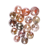 4.69 Ct Natural Rose Cut Loose Diamonds, Round Rustic Antique Earth-Mined Stones for Custom Jewelry