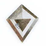 0.89 Ct kite cut natural diamond with brown grey blend and bold geometric silhouette for statement jewelry