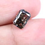 2.04 carat brown radiant cut lab grown diamond loose stone for custom Wedding ring or designer jewelry
