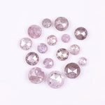 2.24 Ct Natural Pink Rose Cut Diamond Lot, Round Shape Loose Pink Diamonds for Custom Jewelry