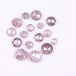 2.24 Ct Natural Pink Rose Cut Diamond Lot, Round Shape Loose Pink Diamonds for Custom Jewelry