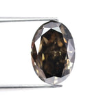 3.99 carat brown oval cut lab grown diamond loose stone for custom engagement ring or fine jewelry