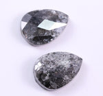 4.66 Ct Black Colored Diamond Pear Cut Diamond Pair Use For Jewerly Salt And Pepper Diamond Unique Diamond