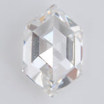 white colour 1.75 carat lab grown diamond ring hexagon diamond
