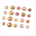 6.01 Ct Natural Round Rose Cut Diamond Lot 20 Pic Mixed Color Rustic Loose Antique Diamonds for Wedding Jewelry