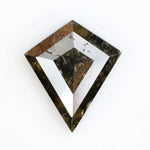 1.38 Ct natural brown And Blackkite diamond with soft earthy tone and artistic geometric shape for elegant fine jewelry