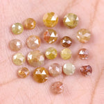 6.01 Ct Natural Round Rose Cut Diamond Lot 20 Pic Mixed Color Rustic Loose Antique Diamonds for Wedding Jewelry