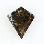 1.38 Ct natural brown And Blackkite diamond with soft earthy tone and artistic geometric shape for elegant fine jewelry