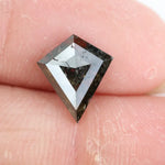 1.38 Ct natural brown And Blackkite diamond with soft earthy tone and artistic geometric shape for elegant fine jewelry