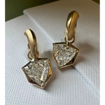 2.57 Trilliant Cut Diamond 14K Gold Diamond Earrings Lab Grown Diamond Fancy Wedding Diamond Earrings Women Special Wedding Ring