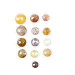 3.21 Ct Round Shape Natural Diamond Lot 13 Pic Mixed Color Rose Cut Diamonds for Custom Jewelry Designs