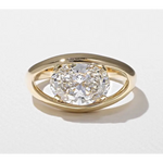 modern oval brilliant cut lab grown diamond solitaire ring 2 ct yellow gold tension setting engagement ring elegant jewelry