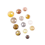3.21 Ct Round Shape Natural Diamond Lot 13 Pic Mixed Color Rose Cut Diamonds for Custom Jewelry Designs