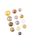 3.21 Ct Round Shape Natural Diamond Lot 13 Pic Mixed Color Rose Cut Diamonds for Custom Jewelry Designs