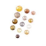 3.21 Ct Round Shape Natural Diamond Lot 13 Pic Mixed Color Rose Cut Diamonds for Custom Jewelry Designs