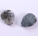 3.65 CT black Colored Diamond Pair Pear Cut Diamond Pair Use For Jewerly Salt And Pepper Diamond