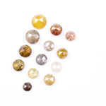 3.21 Ct Round Shape Natural Diamond Lot 13 Pic Mixed Color Rose Cut Diamonds for Custom Jewelry Designs