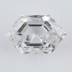 white colour 1.75 carat lab grown diamond ring hexagon diamond