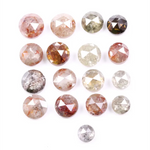 7.57 Ct Round Cut Natural Diamond Loose Rustic Rose Cut Multi Color Raw Diamond for Unique Handmade Jewelry